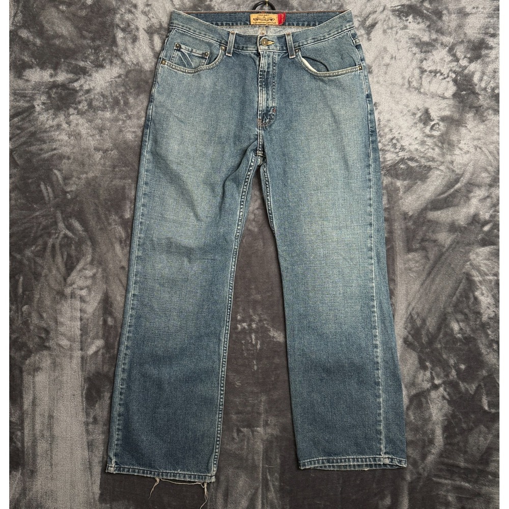 Vintage Y2k Old Navy Boot Cut Jeans Mens Size 33x32 Normal Wash Fade 5-Pocket